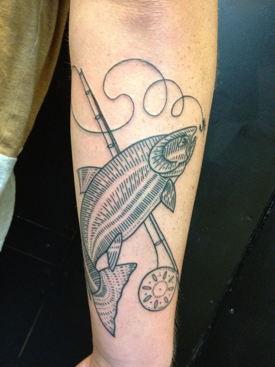 I dont have any friends that fly fish so I figured yall might appreciate  my first tattoo at 40 Gotta show love to what gets me off my ass every day  off