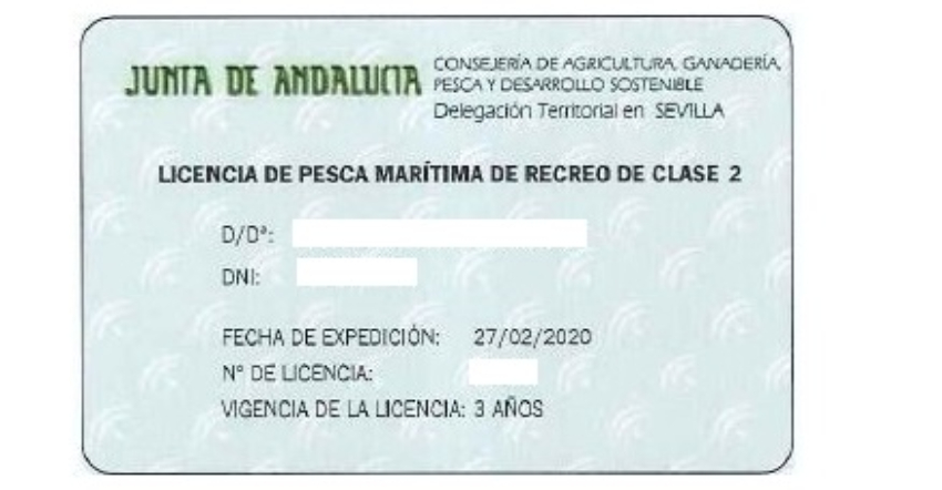 licencia de pesca en andalucía